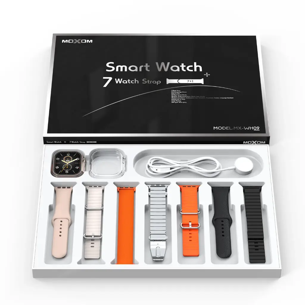 Moxom MX-WH09 Smart Watch With 7 Watch Strap (Brand New)