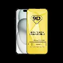 9D Full Cover 9H Premium Tempered Glass For iPhone 15 Pro Max Black 